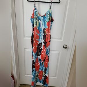 SZ M Tank dress tropical pattern